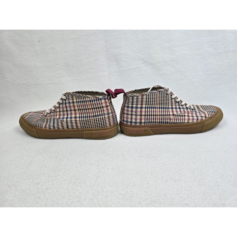 Plaid Seavees Legend 90 High-Top Sneakers Size 10 Gum Sole Womens - Picture 5 of 8